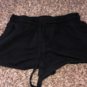 Black cotton shorts